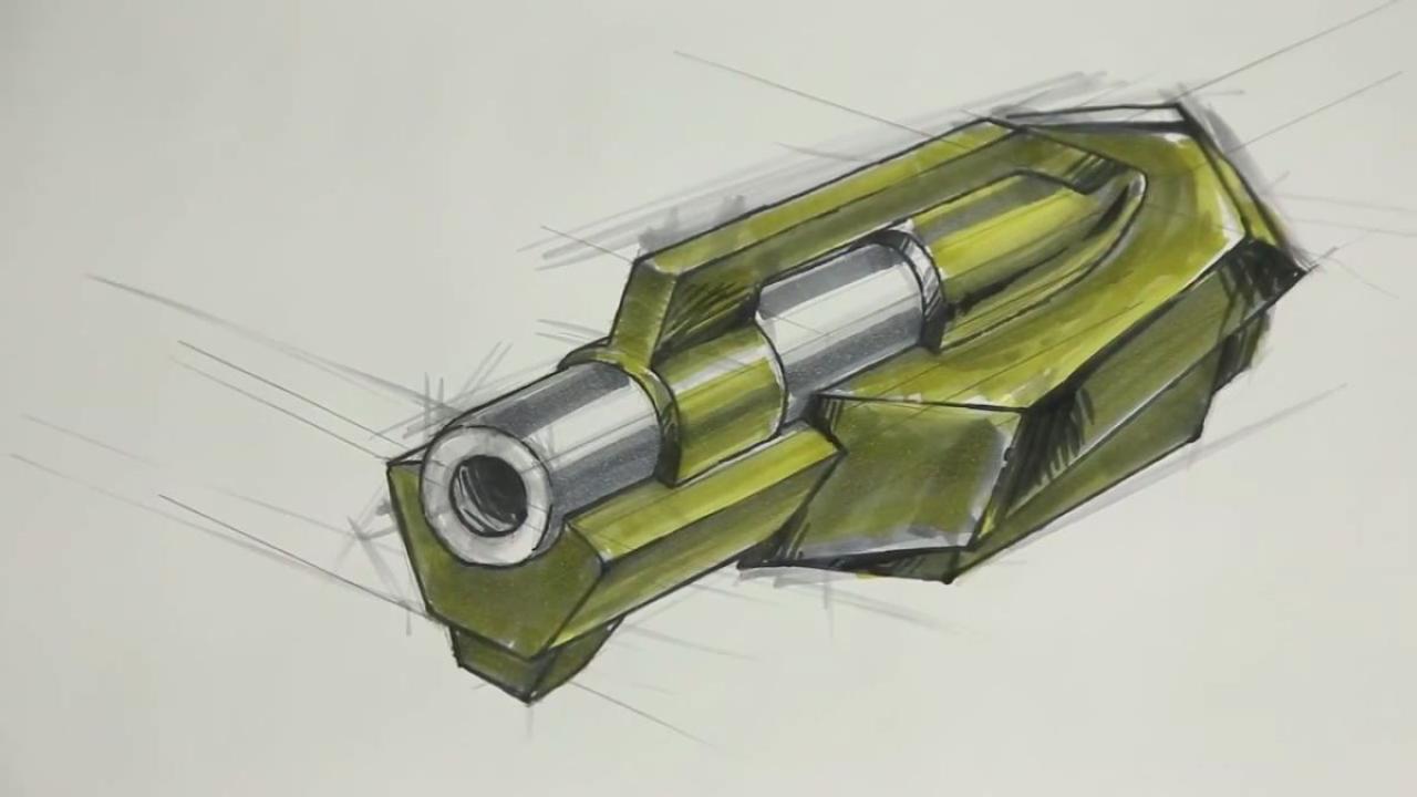 3D坦克类似散弹猎枪新炮塔的设计图（官方视频最新稿）