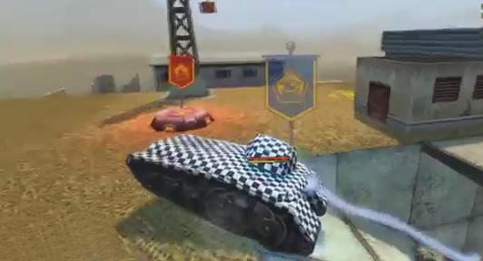 Blload1挑战装备磁力炮、猛犸象和节日迷彩在3D坦克山顶城堡地图中夺旗
