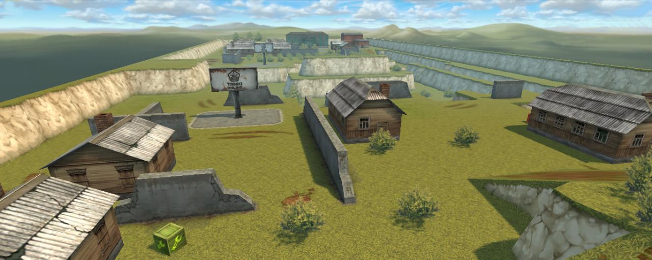 3D坦克欧洲村庄地图