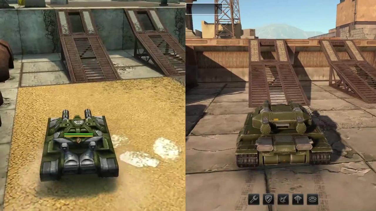 Unity新版3D坦克的寂静地图与当前版本的3D坦克对比：蓝队平台