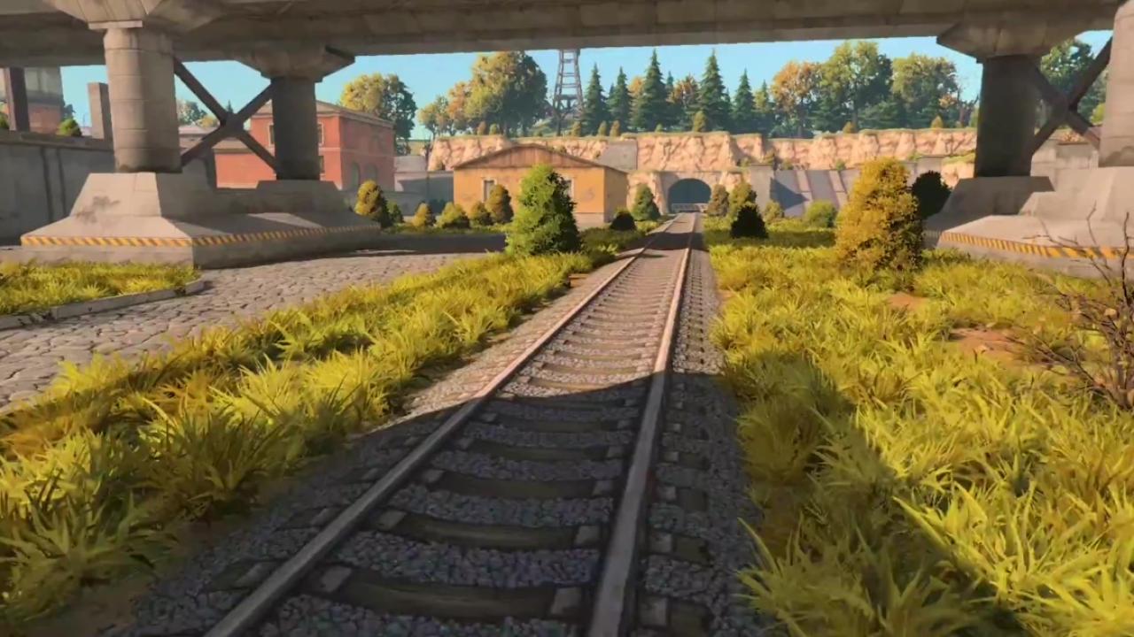 Unity新版3D坦克大桥3C中更加真实的光照表现：穿过大桥的铁路