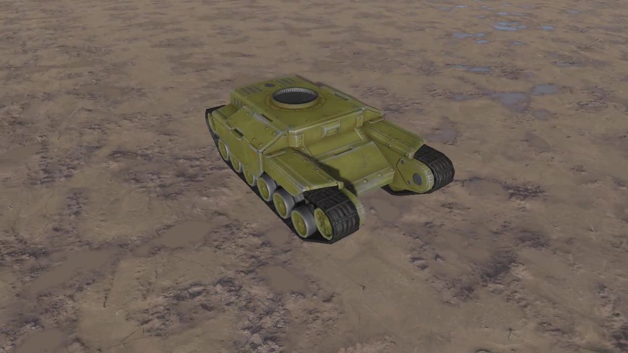 新版3D坦克底盘黄蜂模型
