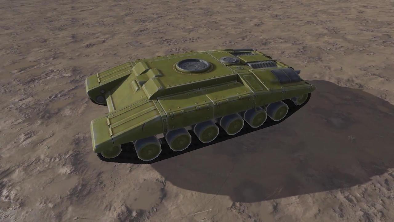 新版3D坦克底盘泰坦重甲模型