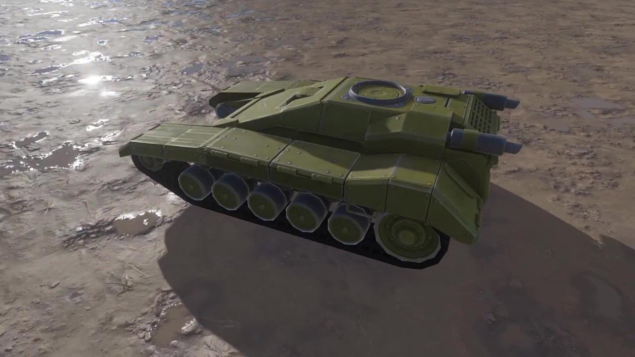新版3D坦克底盘独裁者模型