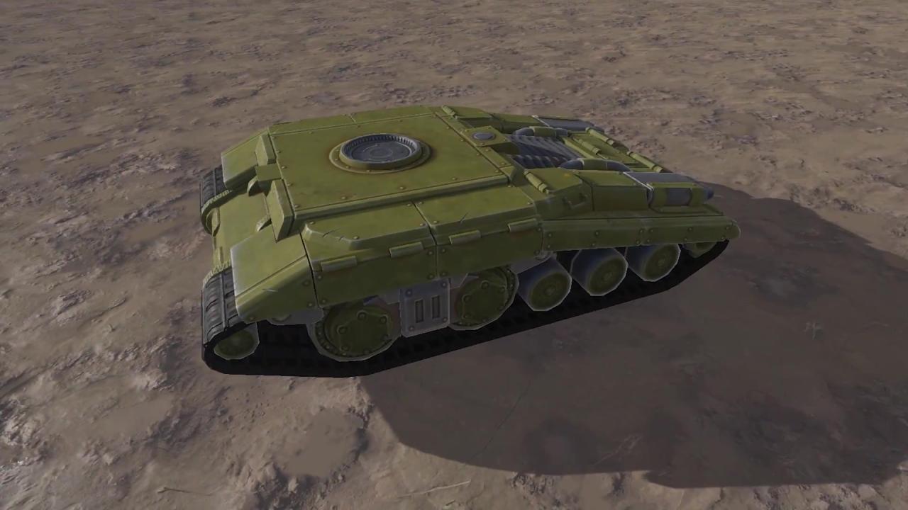 新版3D坦克底盘猛犸象模型
