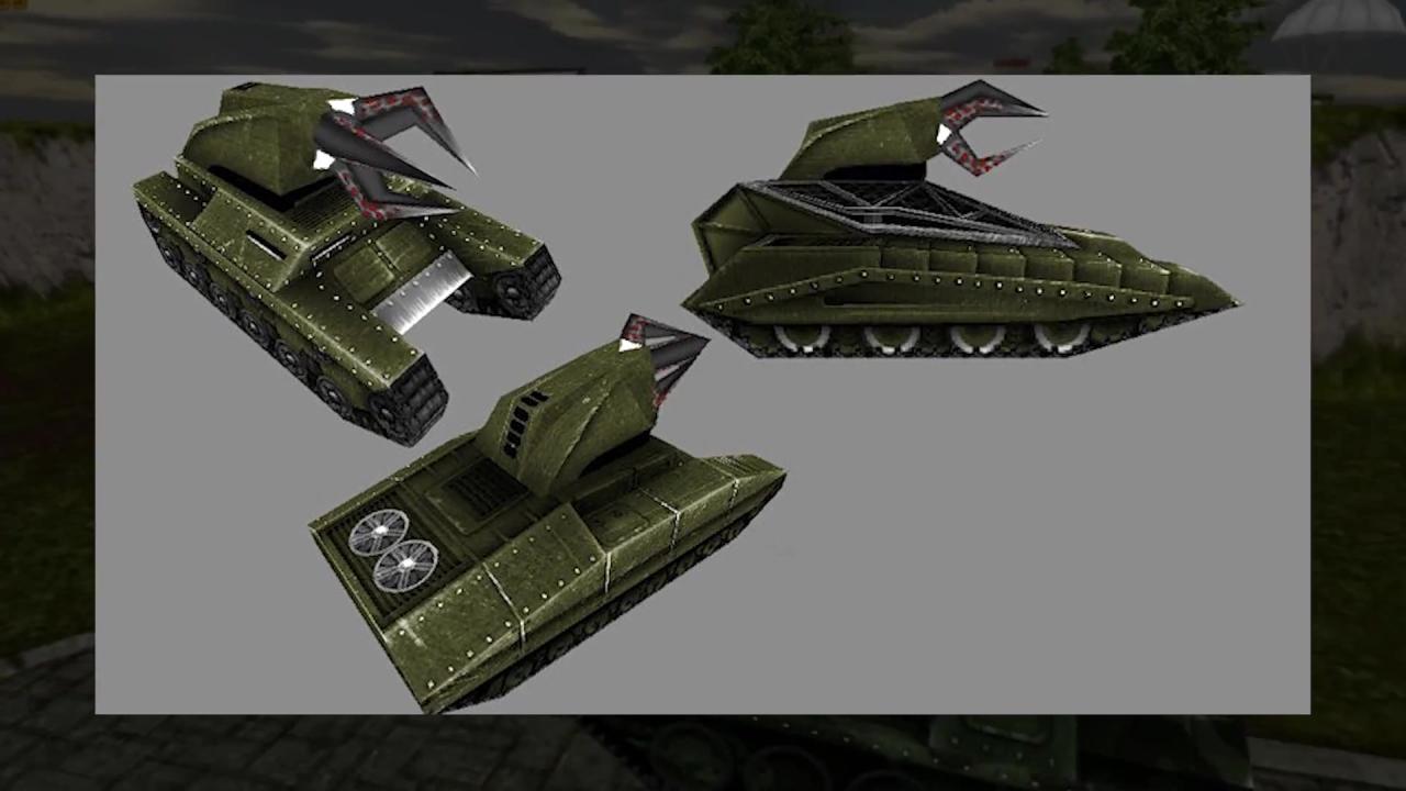 3D坦克磁力炮测试阶段的外观