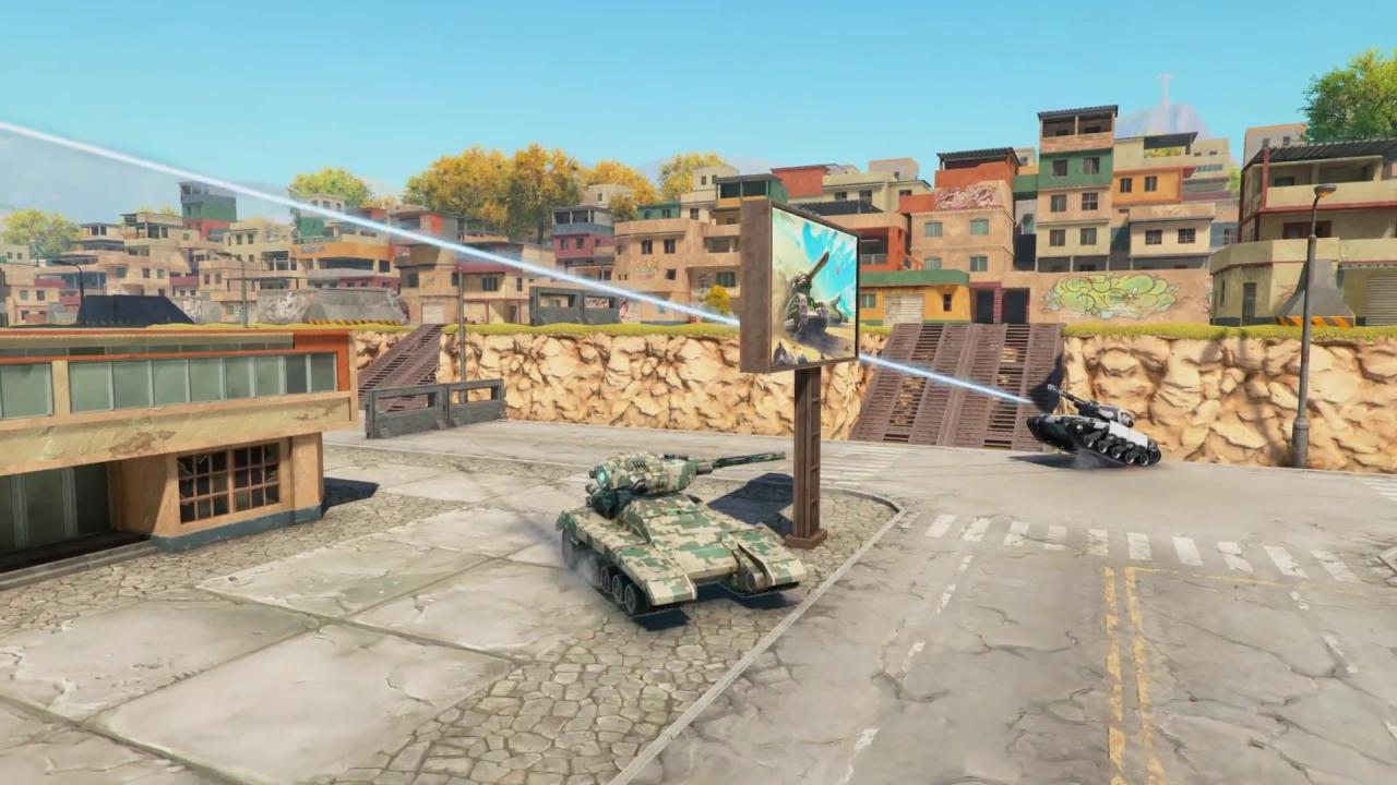 Unity新版3D坦克猎人中甲和独裁者搭配激光炮在里约地图