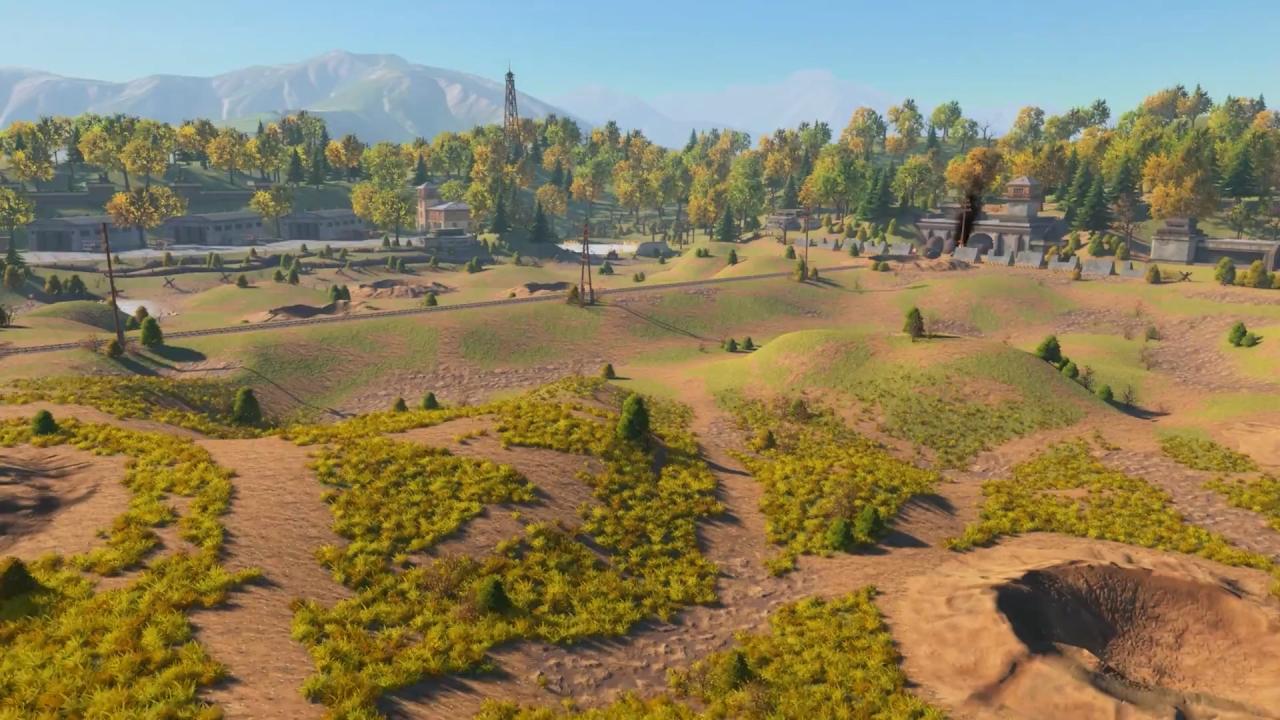 Unity新版3D坦克沼泽平原地图全貌