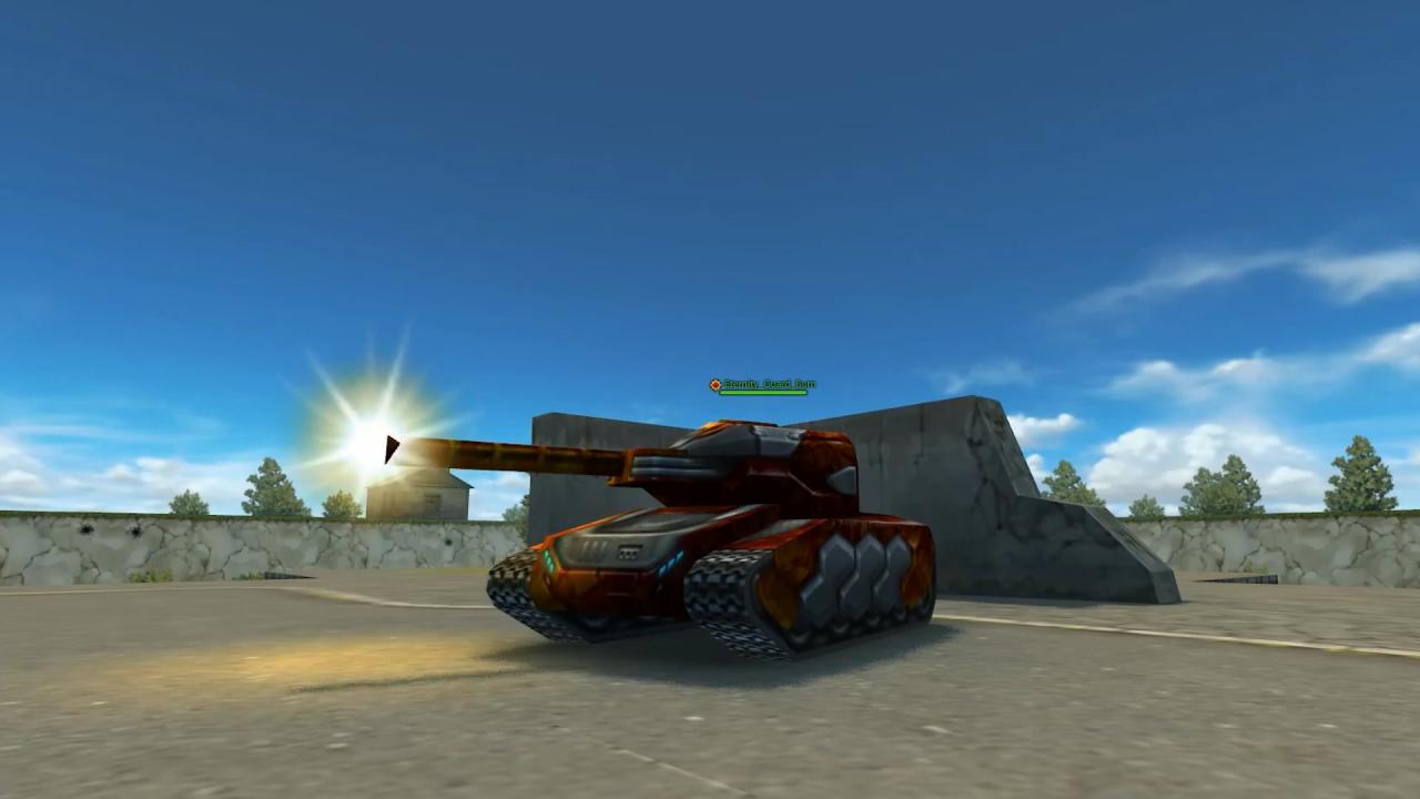 3D坦克蜂王、激光炮在高地角斗场射击
