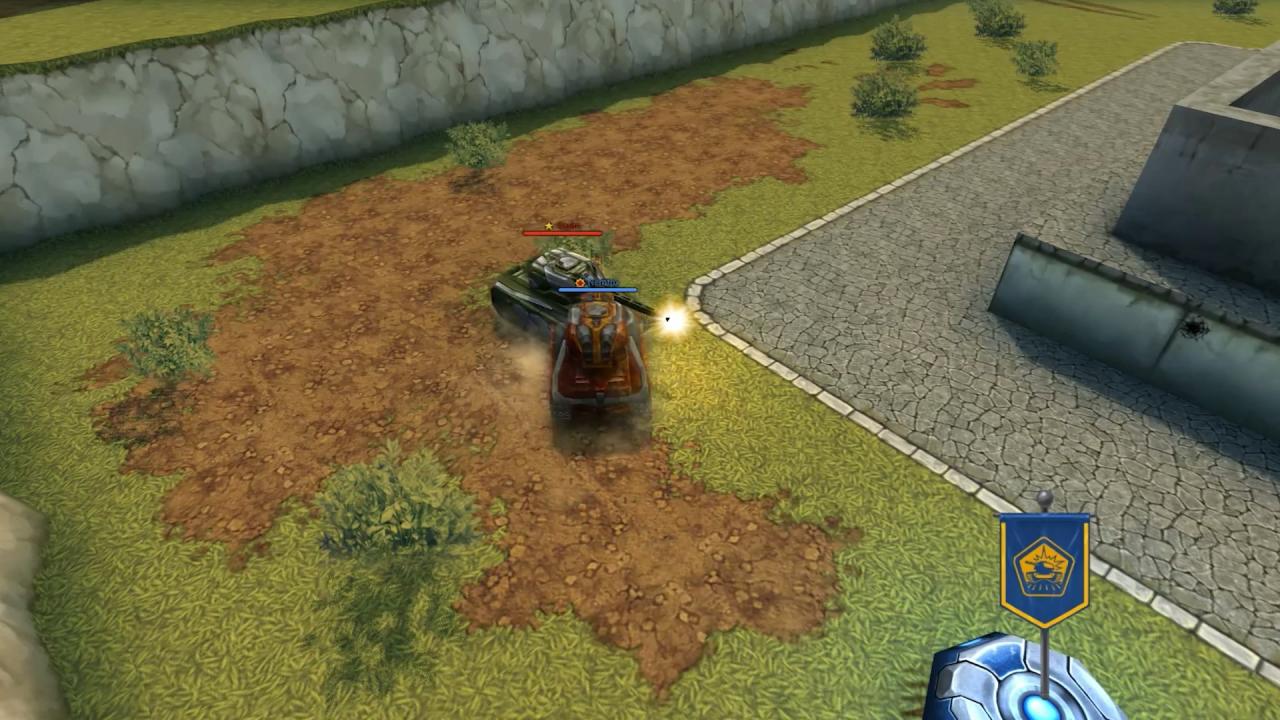3D坦克激光炮和蜂王在高地角斗场