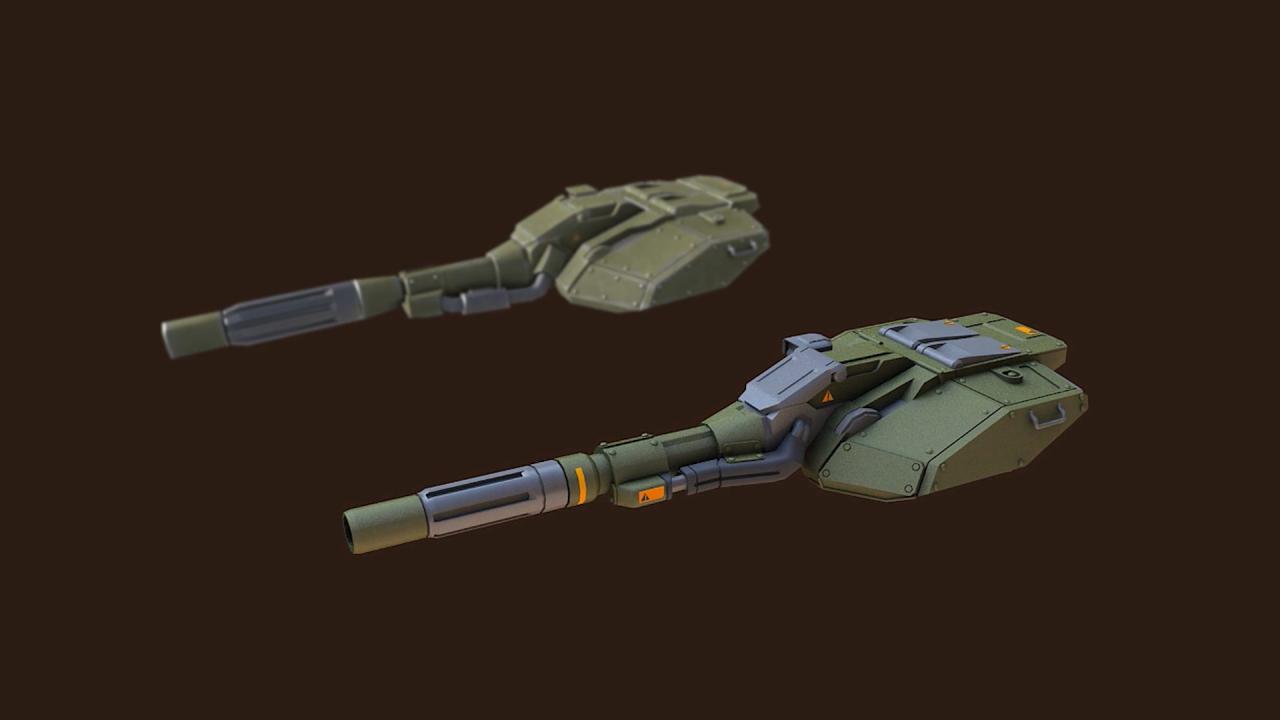 Unity新3D坦克镭射炮M1与M0对比设计图