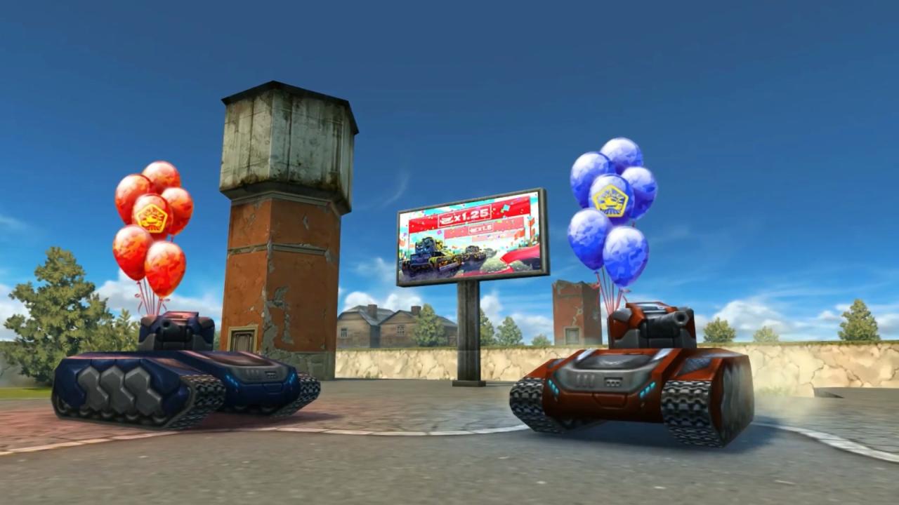 3D坦克五一劳动节主题旗帜