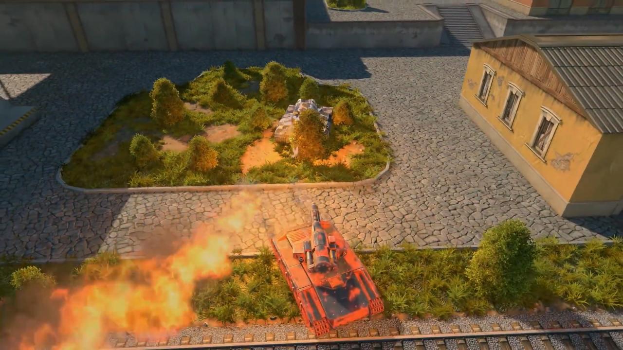 Unity新版3D坦克炮塔火焰炮正在灼伤敌人坦克