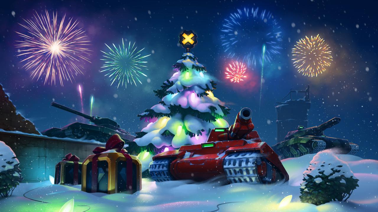新3D坦克圣诞节壁纸