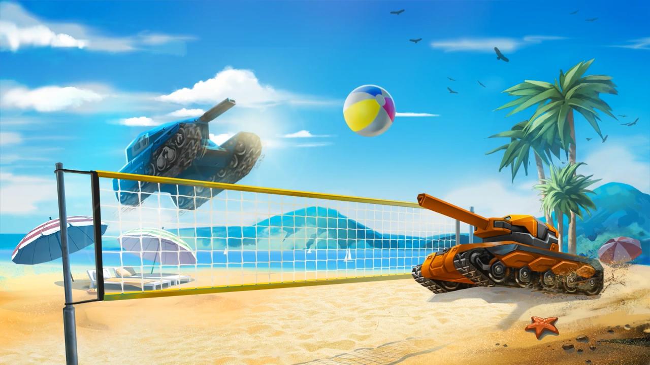 3D坦克夏日沙滩排球壁纸