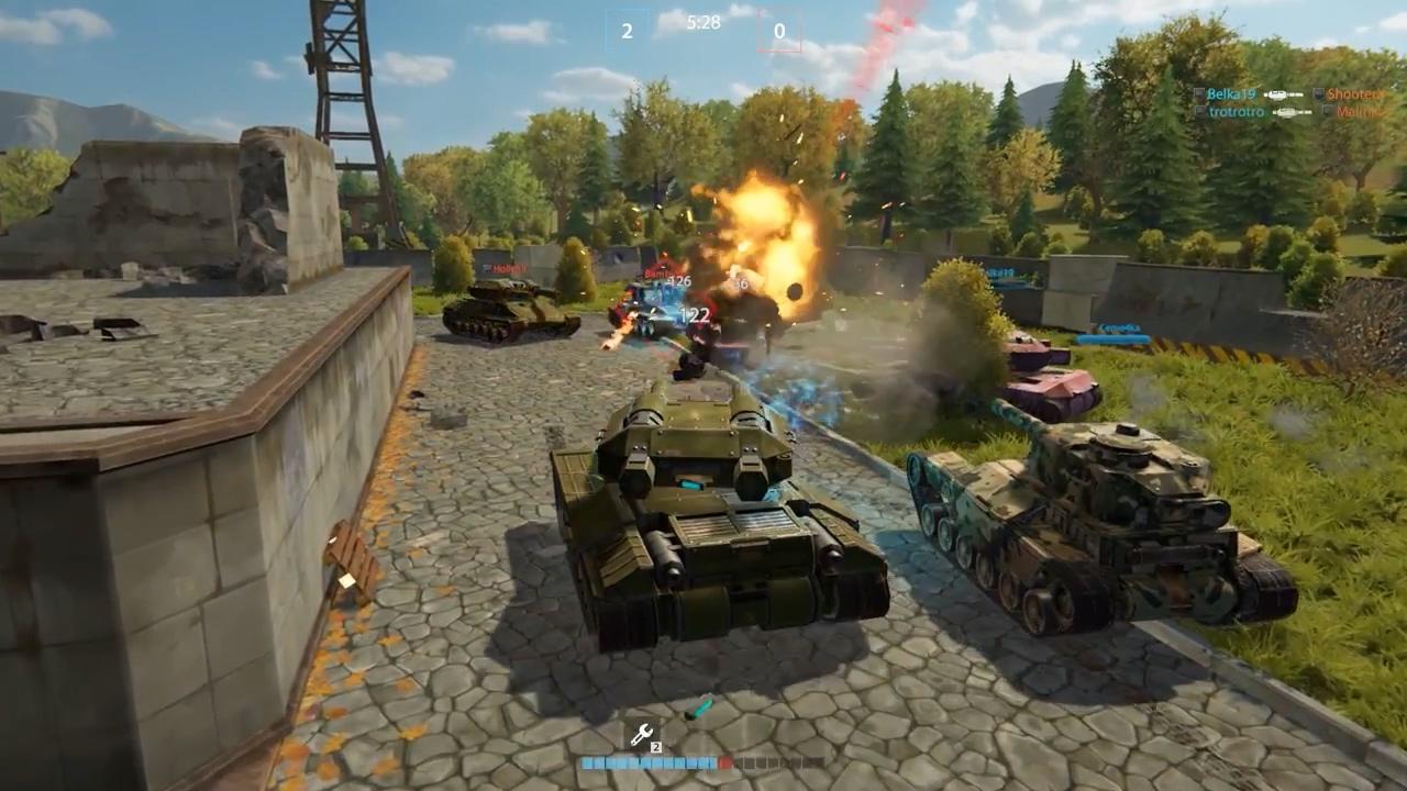 TankiX电脑AI操控的红方坦克