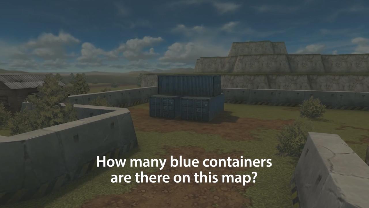 地图上共有多少蓝色集装箱?