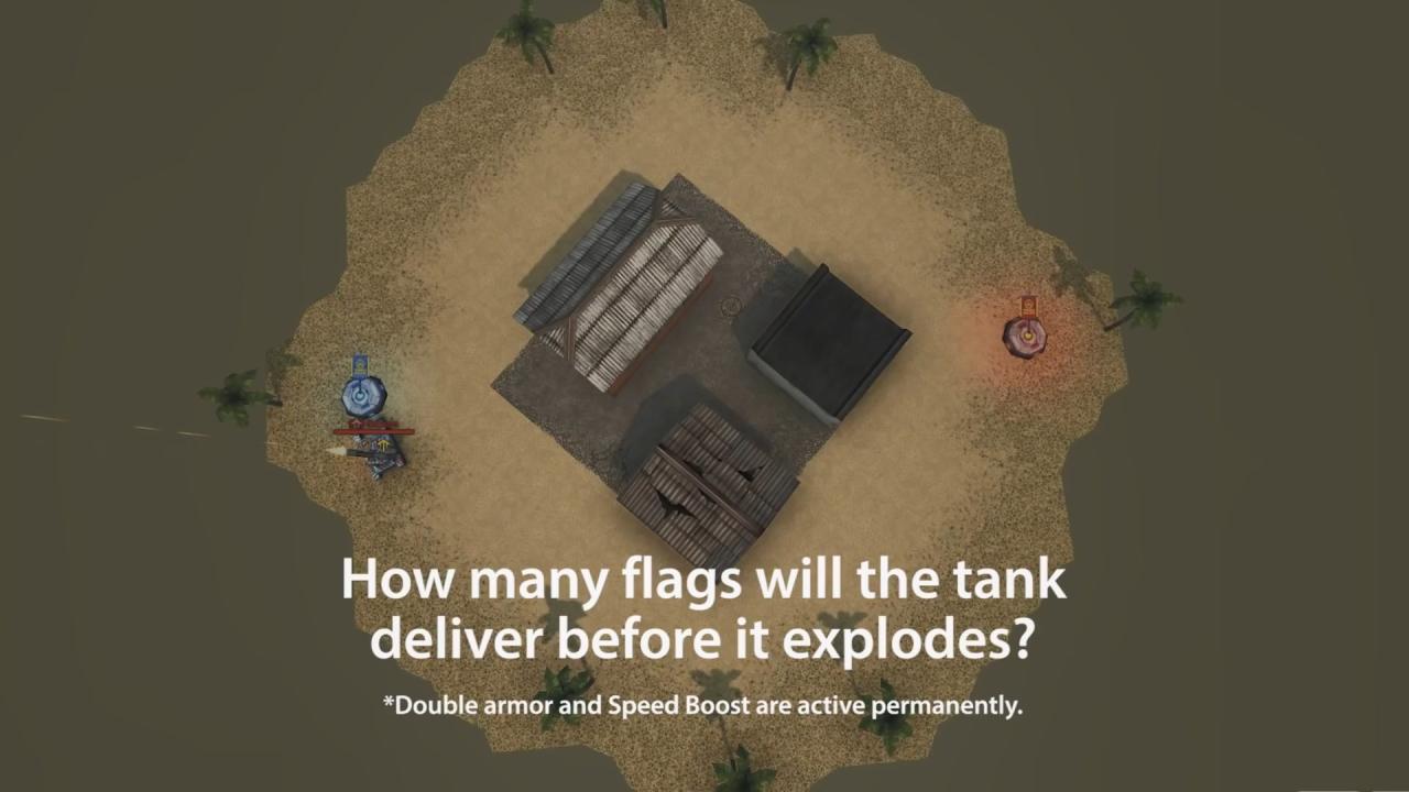 在坦克爆炸前，将夺取多少面旗帜？