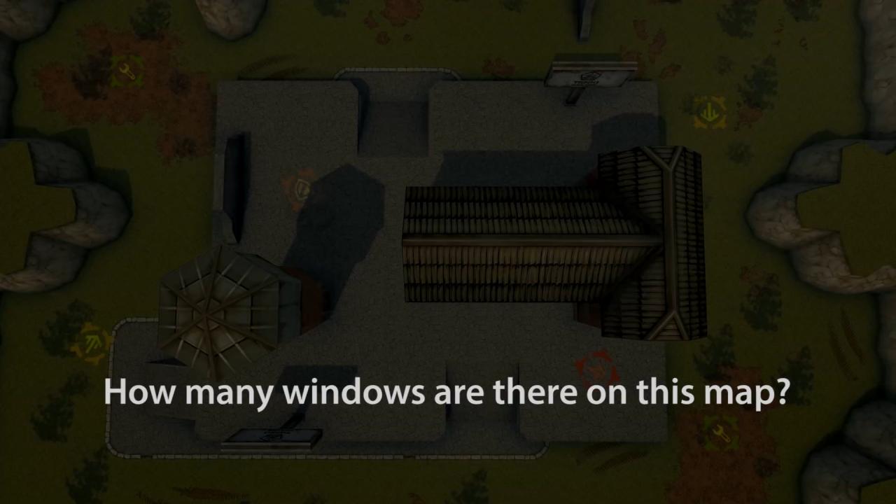3D坦克猜猜看问题这张地图上共有多少扇窗户