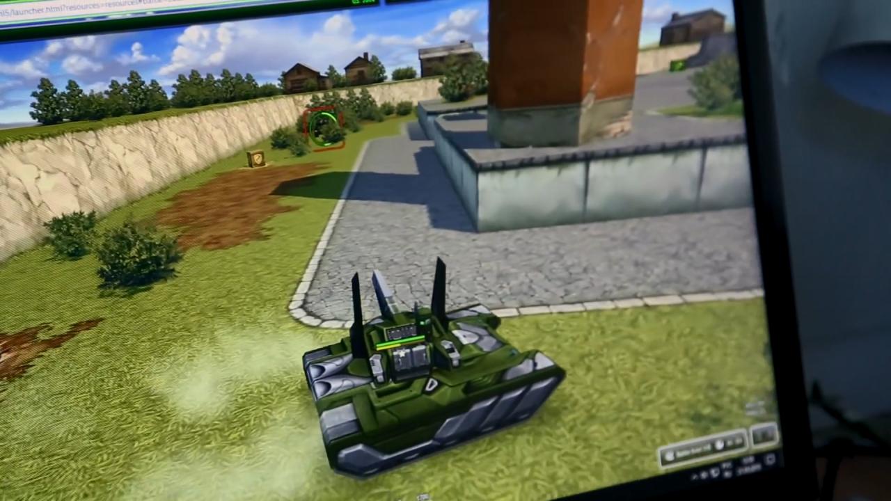 高斯炮塔搭配维京底盘正在瞄准锁定敌方坦克