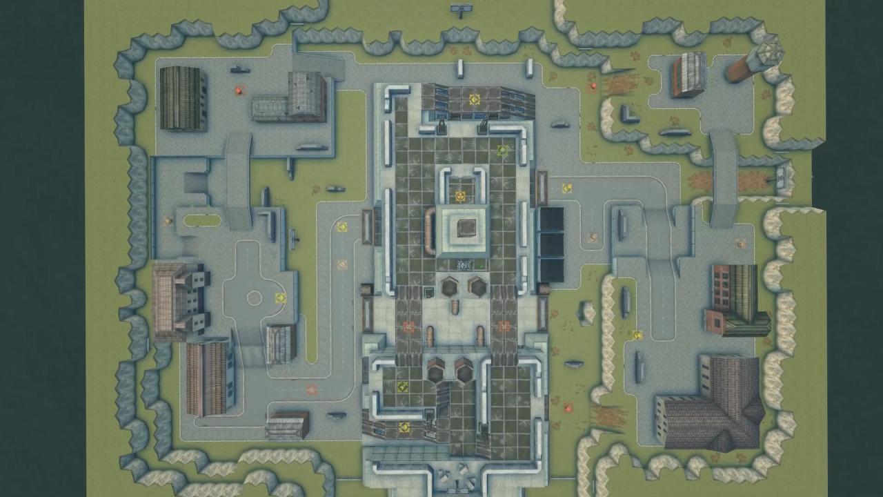 3D坦克核电站地图匹配战版本俯视图