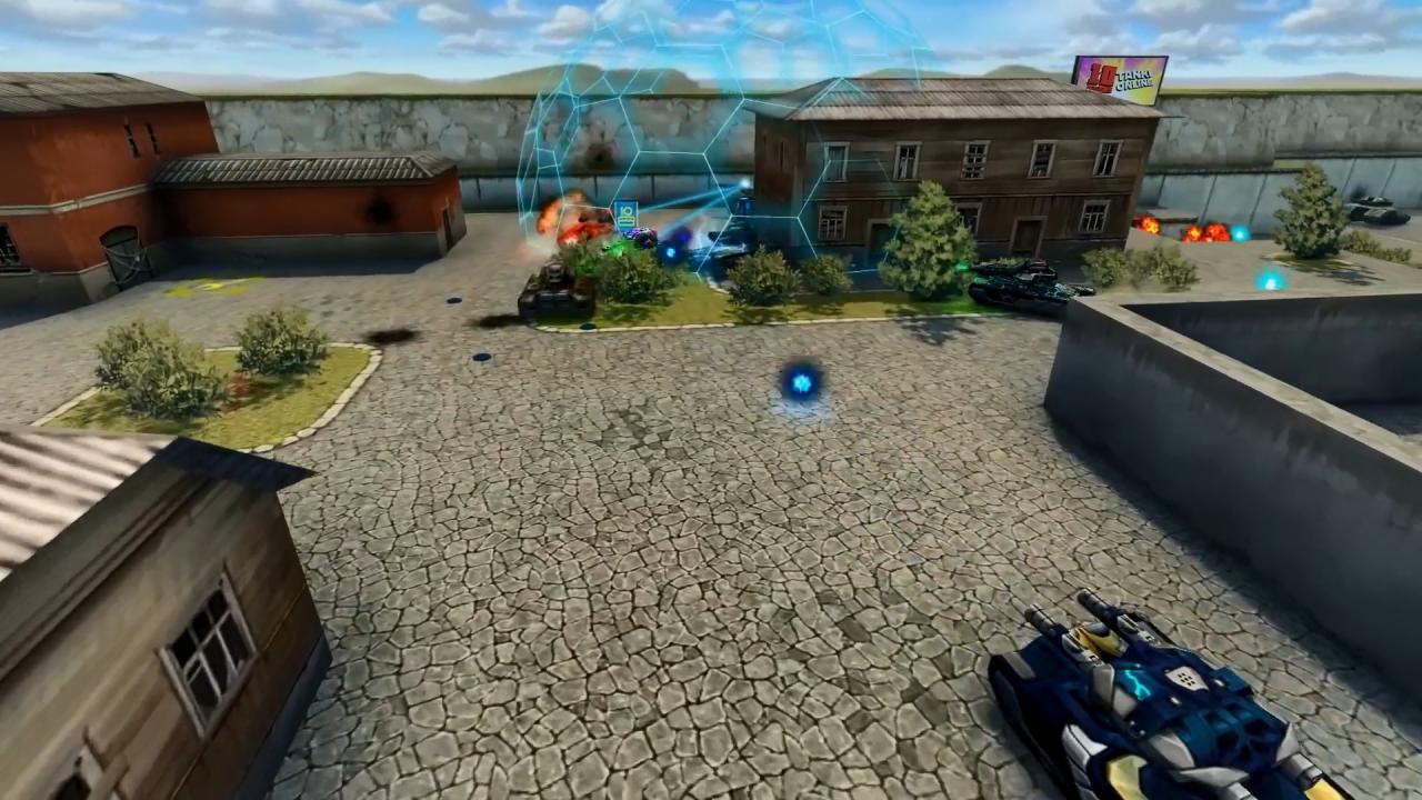 3D坦克HTML5版本战场画面