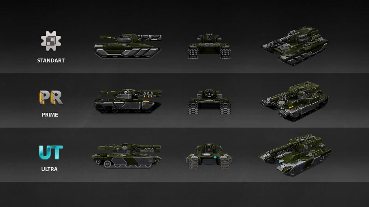 3D坦克超级皮肤系列和Prime皮肤系列对比图