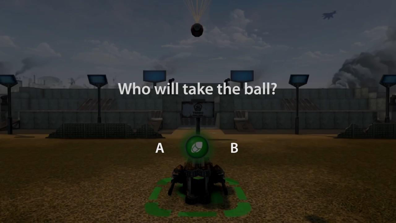 3D坦克猜猜看：谁能拿到橄榄球？