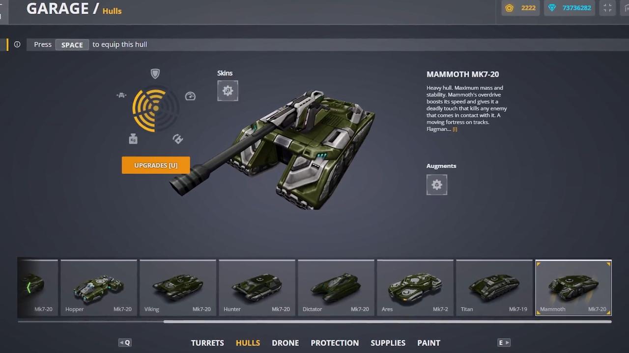 3D坦克猛犸象最高等级MK7-19皮肤外观