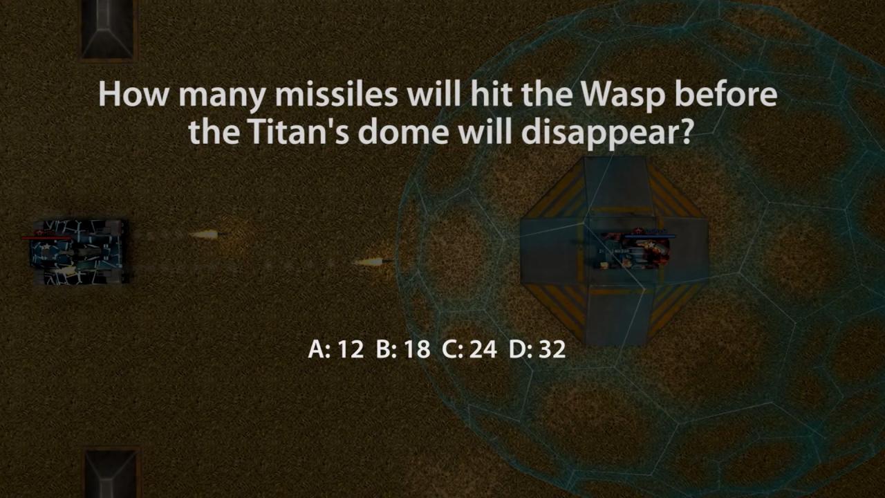 3D坦克每周猜猜看问题：在泰坦重甲的护盾消失前，将有多少火箭弹击中黄蜂？