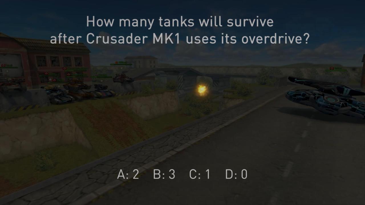 多少辆坦克将在Crusader-MK1使用超速后幸存？