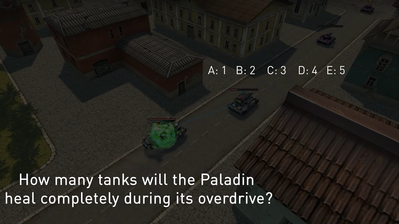 3D坦克每周猜猜看：圣骑士的超速技能将完全治愈多少辆坦克？