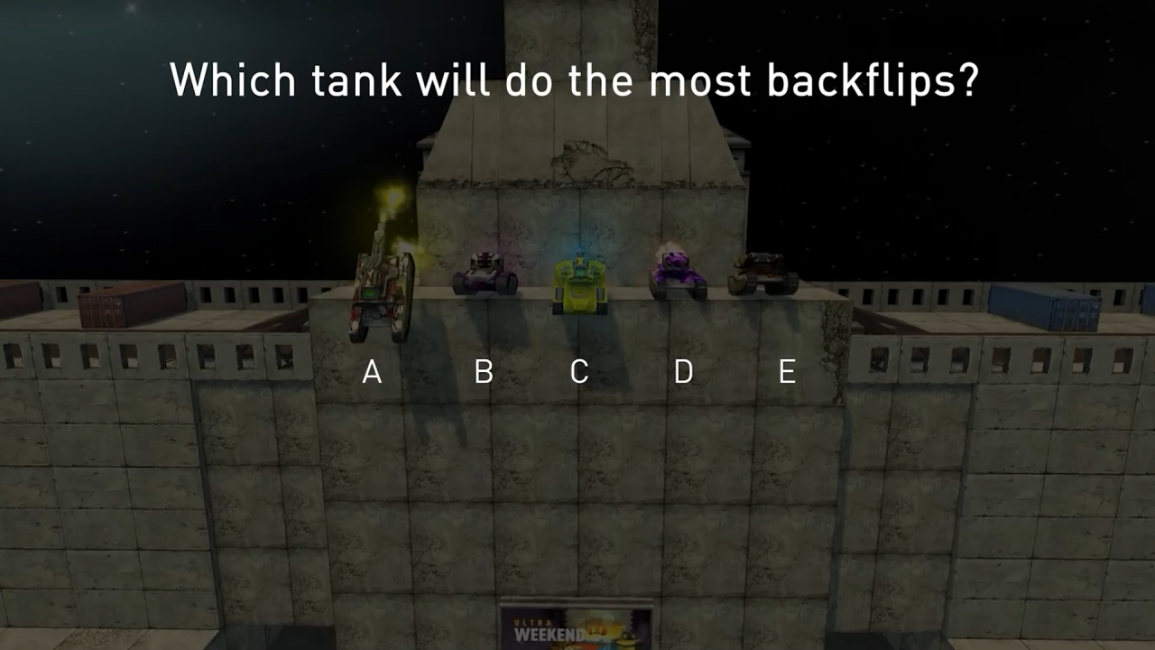 3D 坦克每周猜猜看那辆坦克将后空翻最多次数？