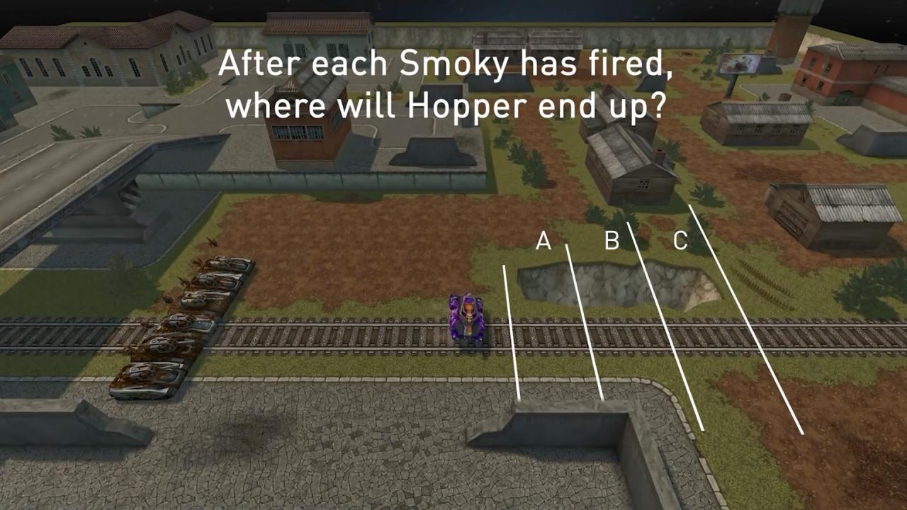 3D坦克每周猜猜看问题：当所有轰天炮射击完毕后，霍珀底盘的位置在哪个区域 ？