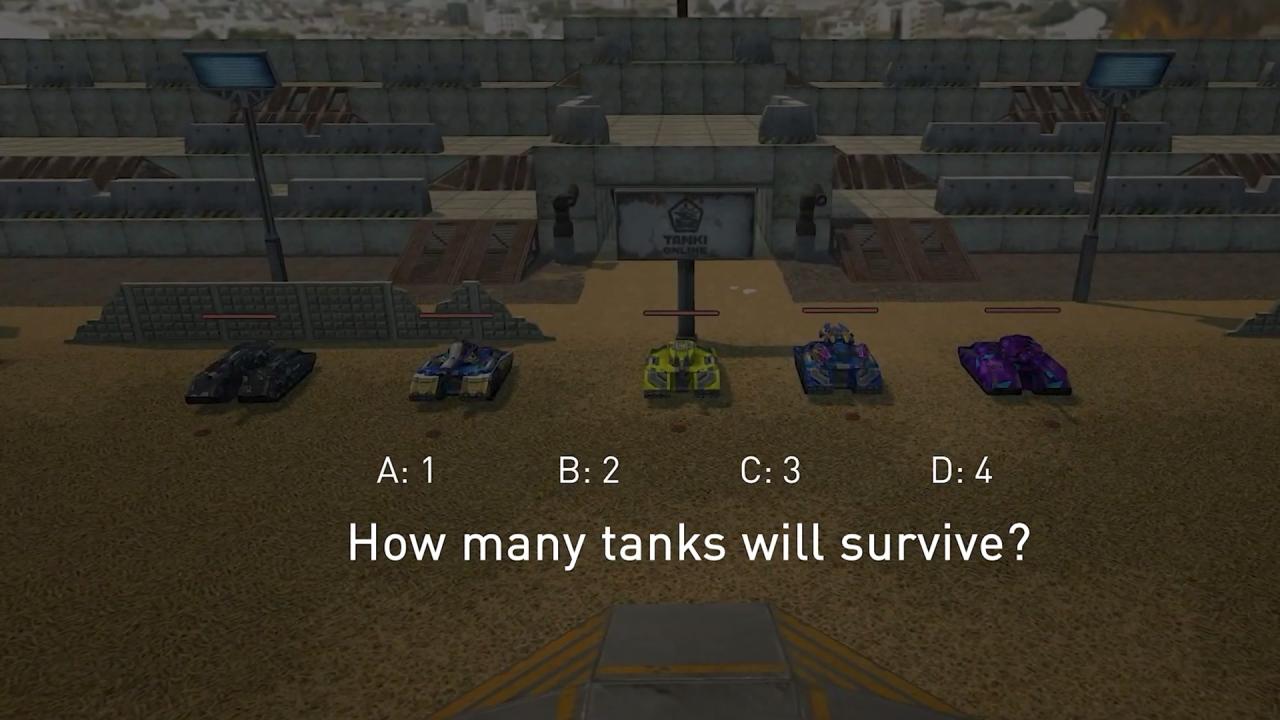 3D坦克每日猜猜看问题：多少辆坦克将幸存？