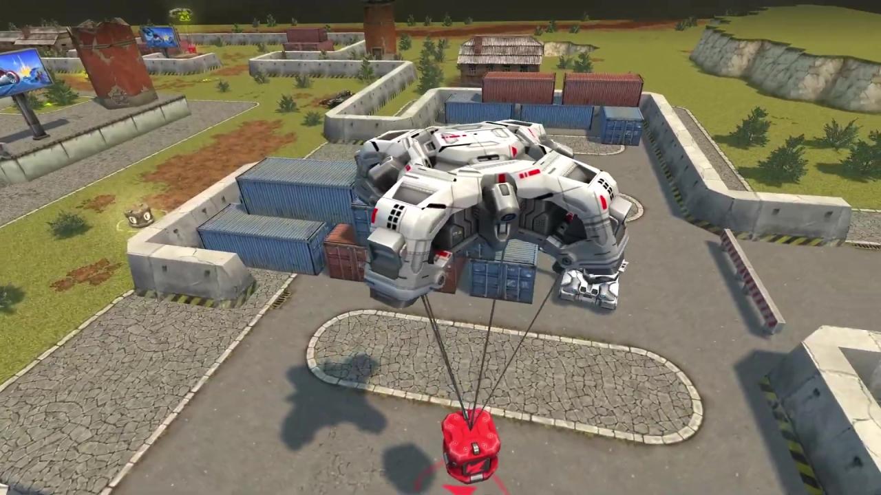 3D 坦克俄罗斯宇航日主题货运无人机和降落伞