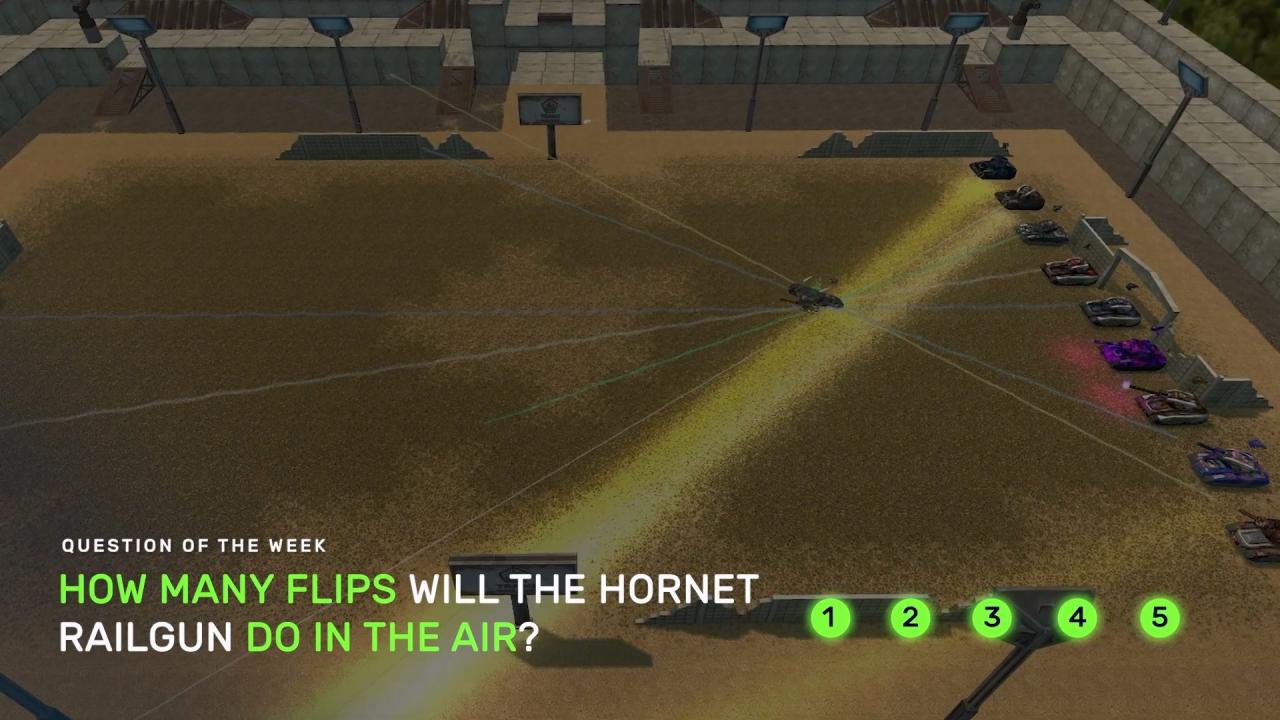 3D坦克每周猜猜看：蜂王激光炮将在空中翻多少圈？