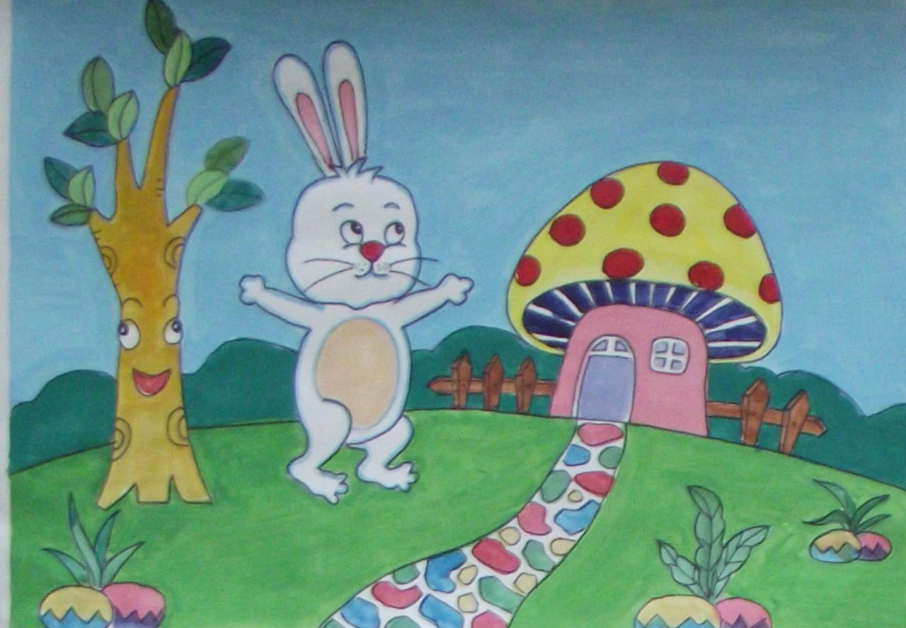小白兔的家 吴老师画