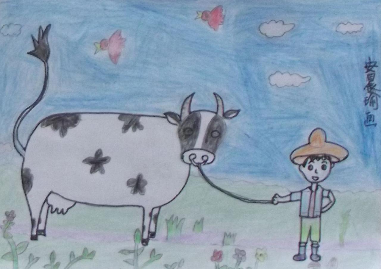 放奶牛的牛童 安晨瑜画