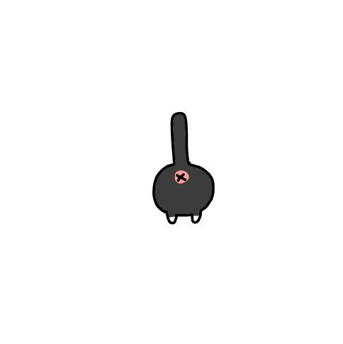 黑色胖猫猫的屁股小头像