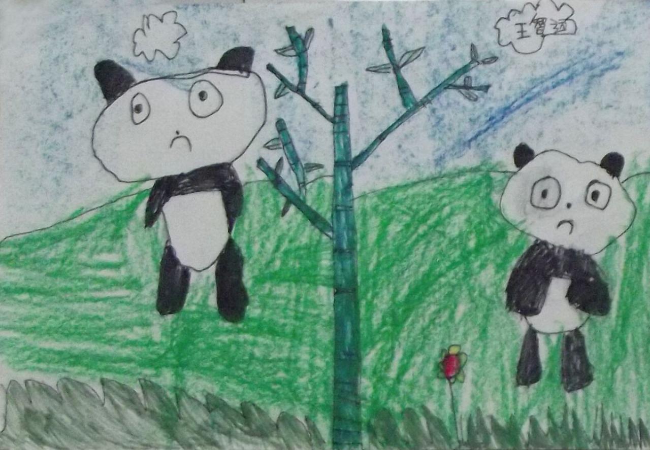大熊猫 王智远画