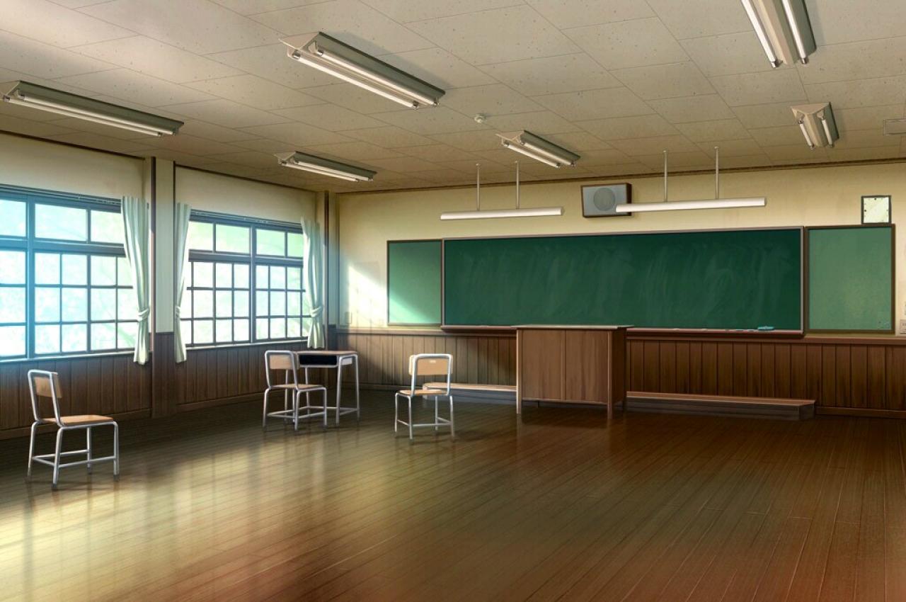 《明日の七海と逢うために》清晨只剩下一张课桌，三把椅子空旷的教室