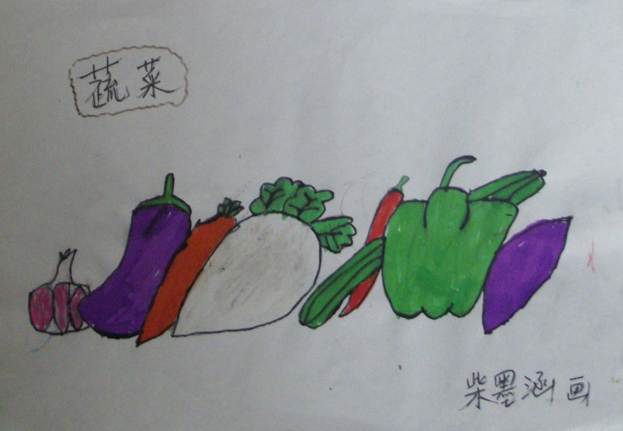 蔬菜 柴墨涵画