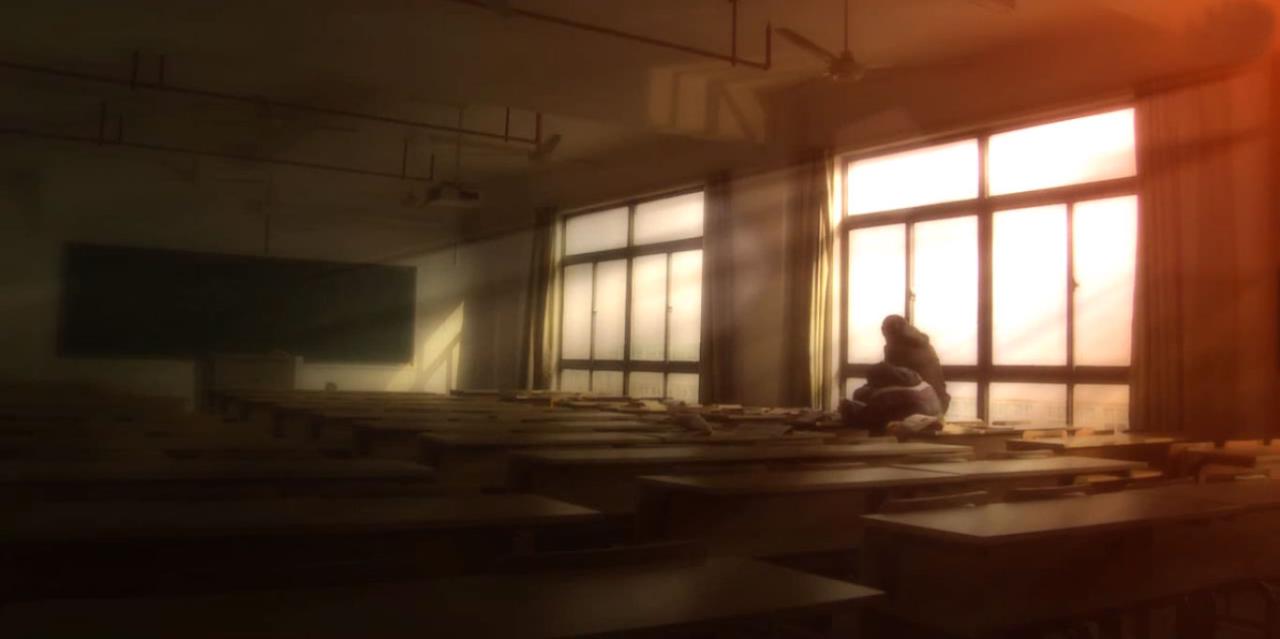 由蓝天可凡导演的动画《茗记2-初织恋》教室里的两位男生背影