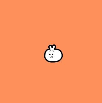 橙色背景的小兔子小头像