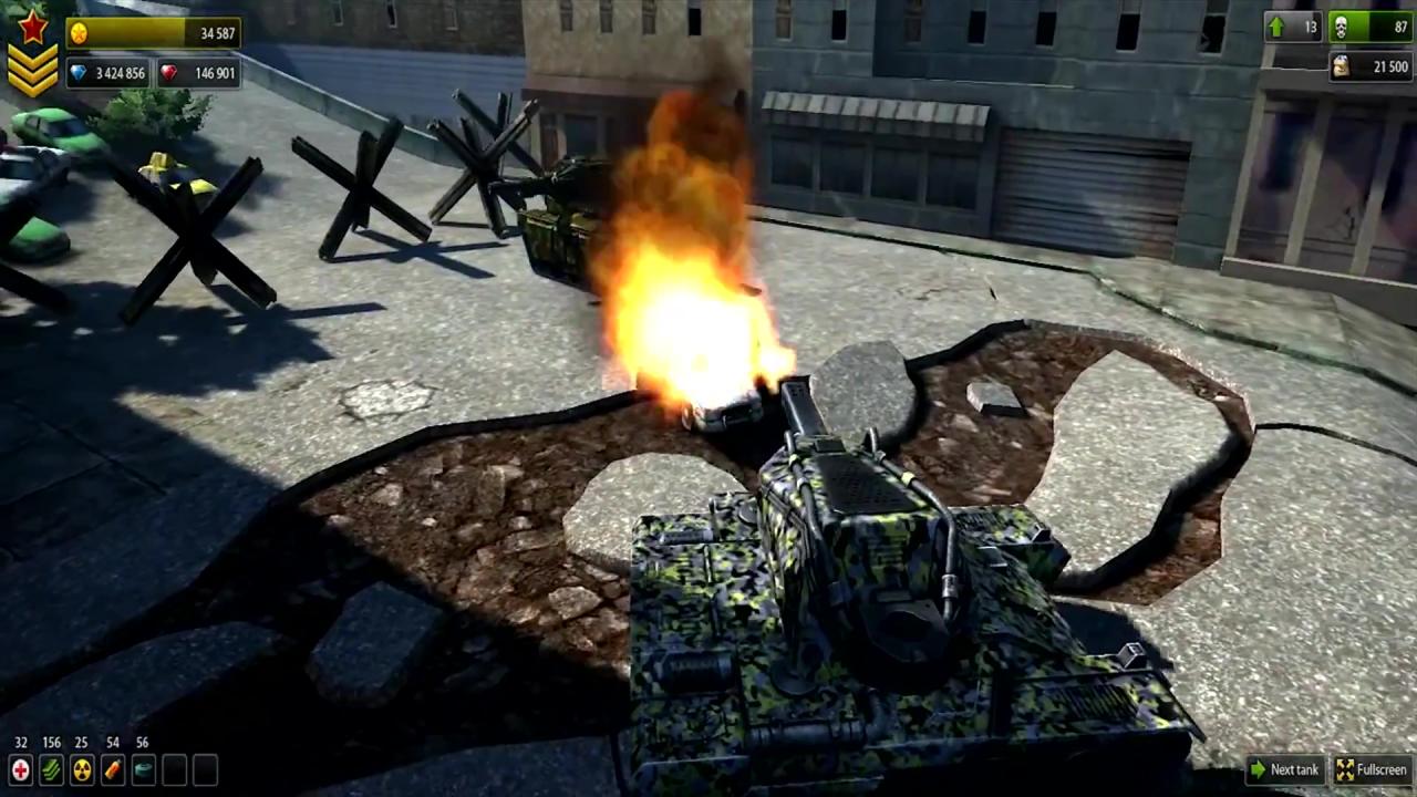 原3D坦克2.0猎人中甲火焰炮