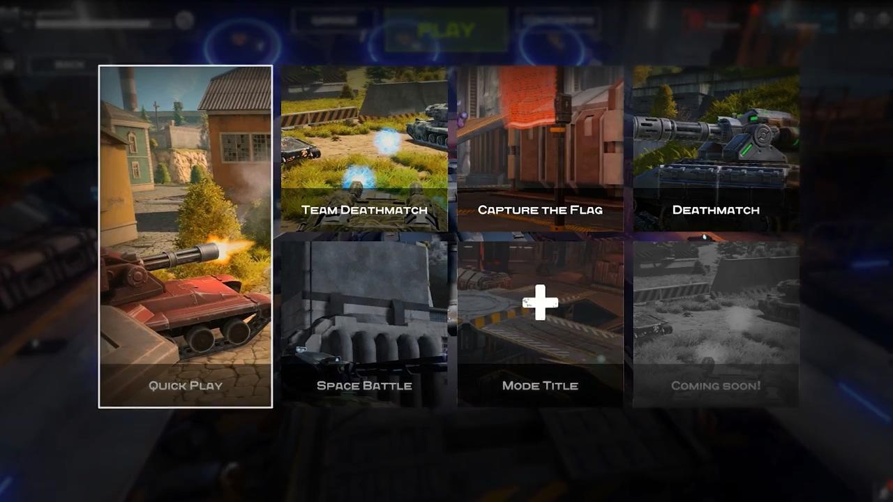 Unity新3D坦克新战场选择界面（开发中的画面，请以实际为准）