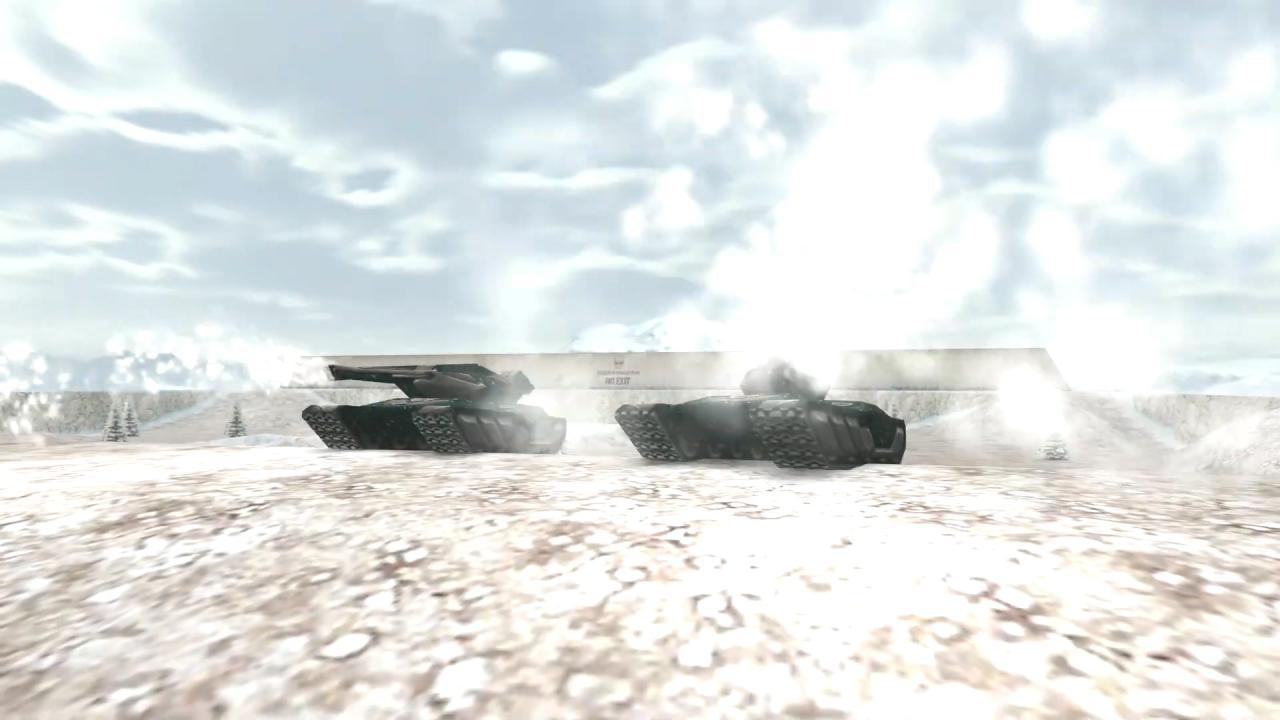 3D坦克冰冻动画皮肤和冰风暴雪花炮弹效果