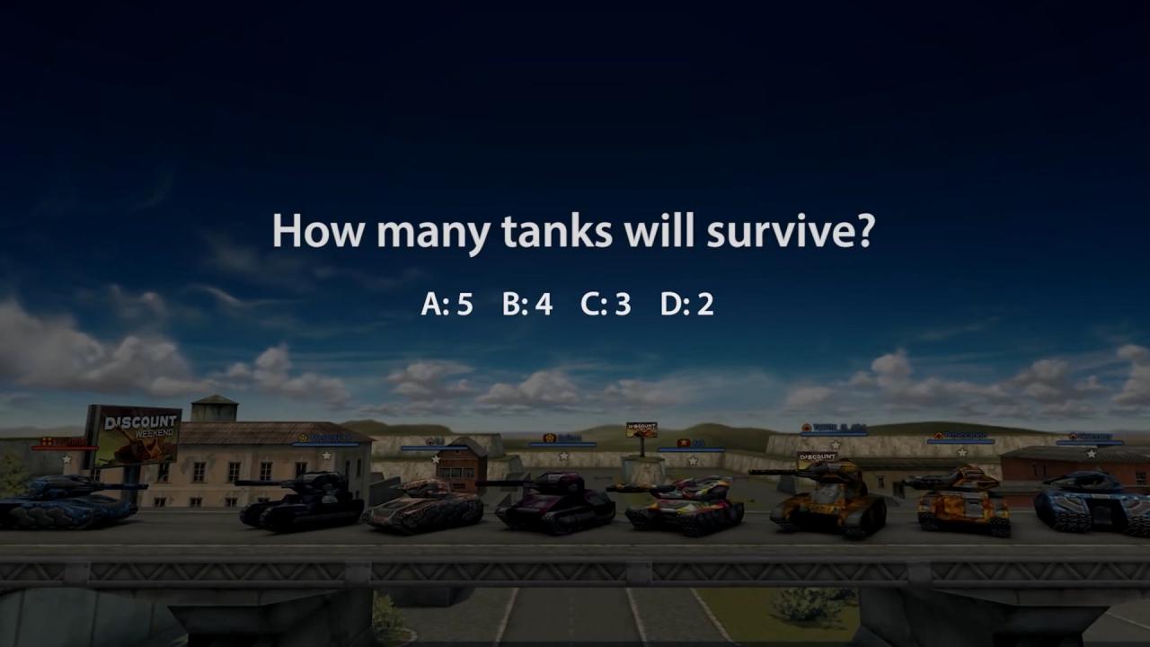 3D坦克中会有多少辆坦克幸存？