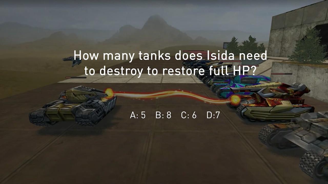 3D坦克猜猜看：磁力炮需要击毁多少辆坦克才能恢复HP？
